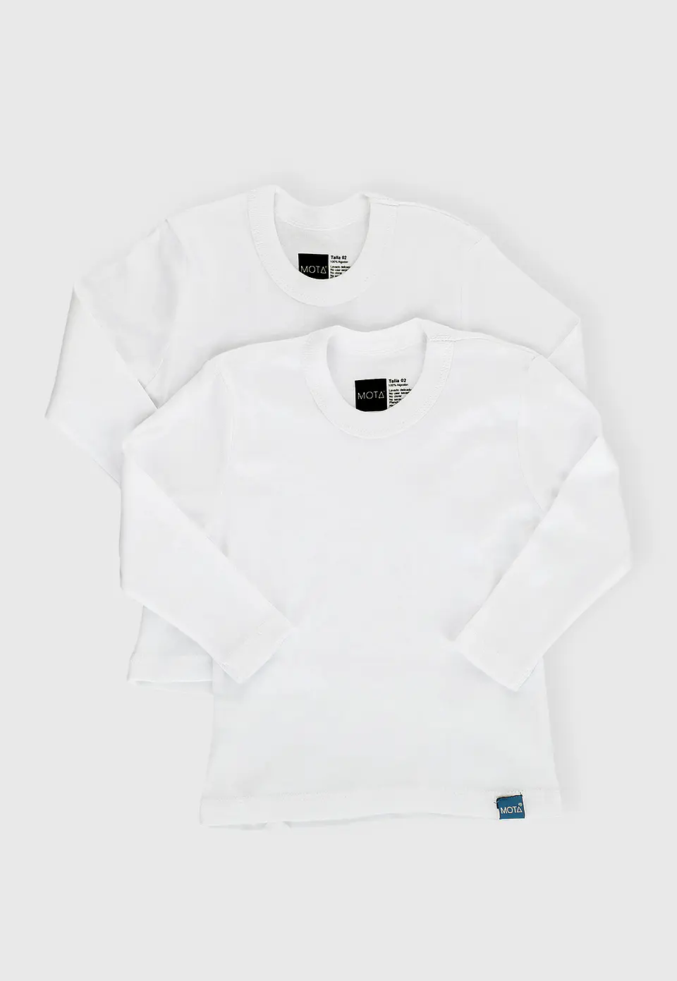 POLOS MANGA LARGA INFANTIL PACK 2 BLANCO 1