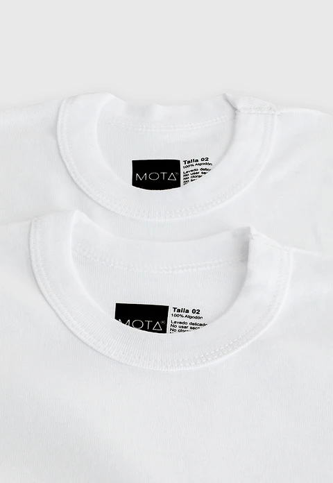POLO MANGA LARGA PACK 2 BLANCO