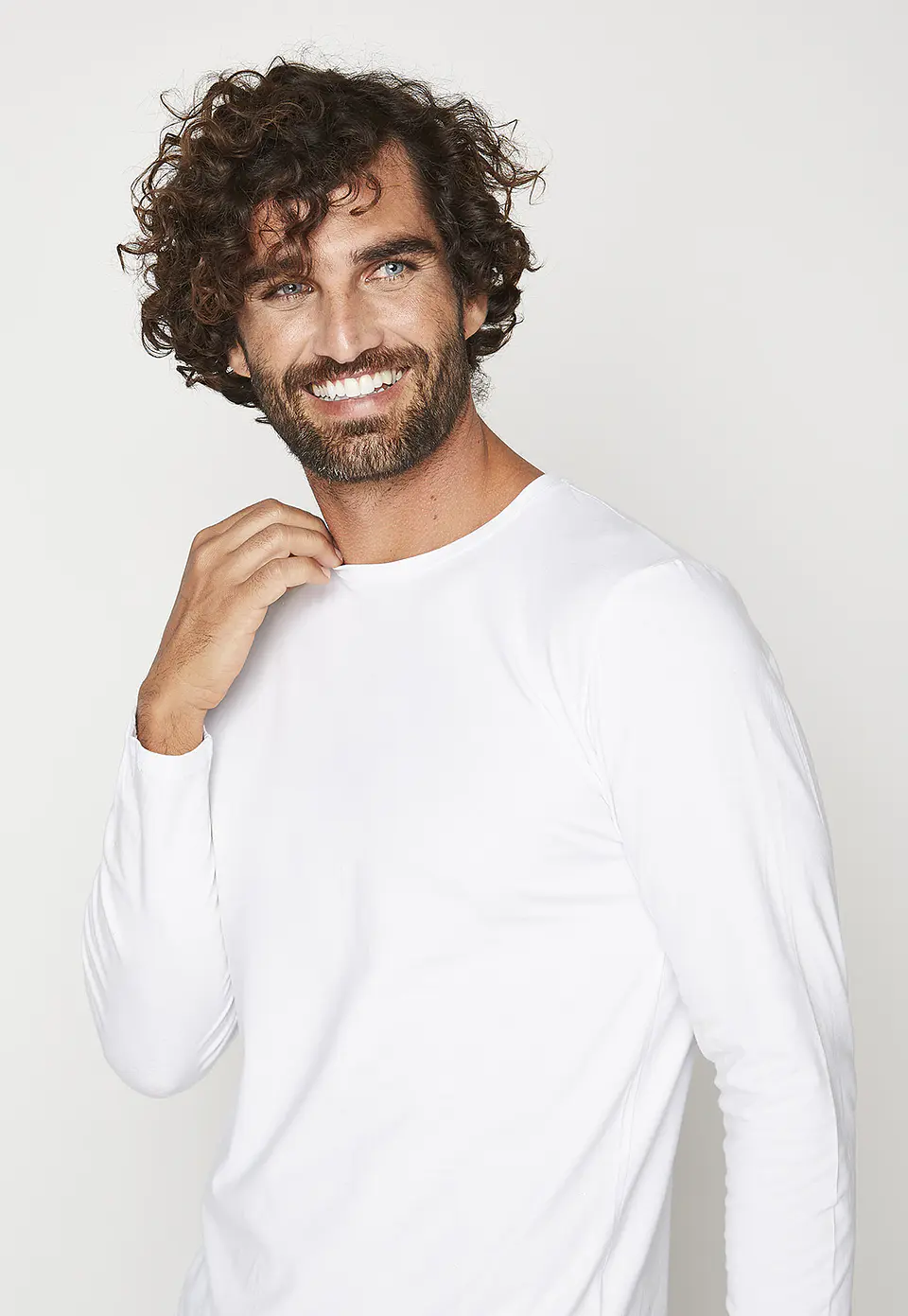 POLO MANGA LARGA ALGODÓN BLANCO 3