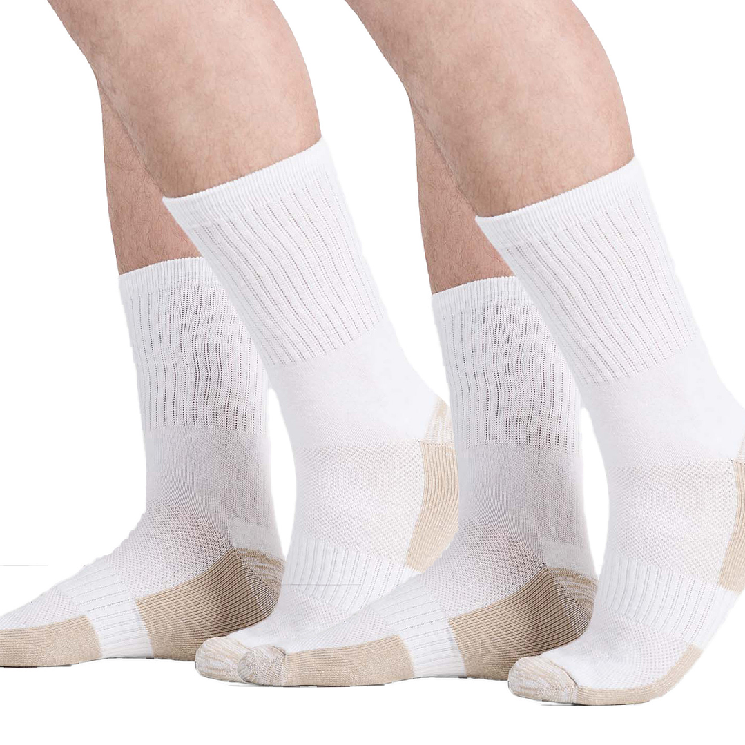 CALCETÍN MEDIO COBRE PACK 2 BLANCO 1