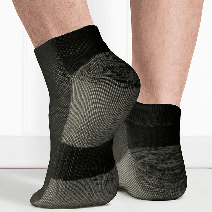 CALCETÍN TOBILLO COBRE PACK 2 NEGRO 1