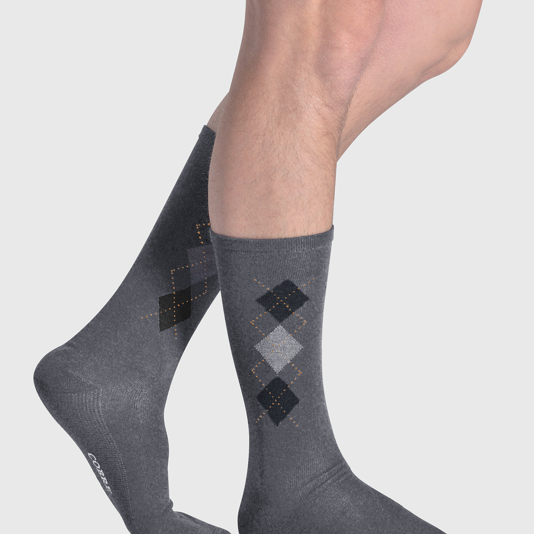 CALCETÍN COBRE PACK 2 GRIS MELANGE 1