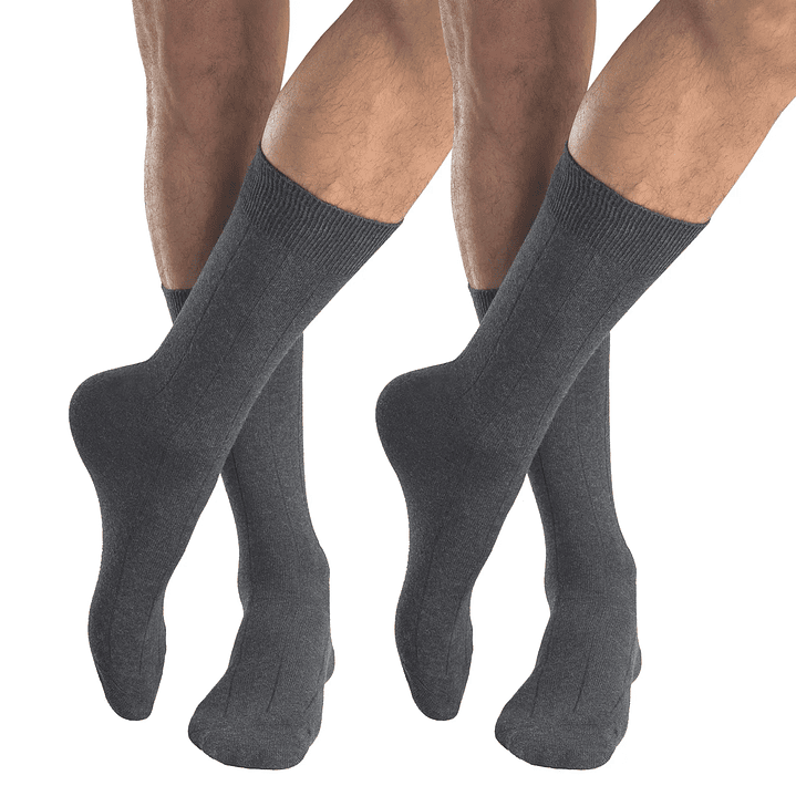 CALCETÍN MEDIO ALGODÓN PACK 2 MARENGO 2