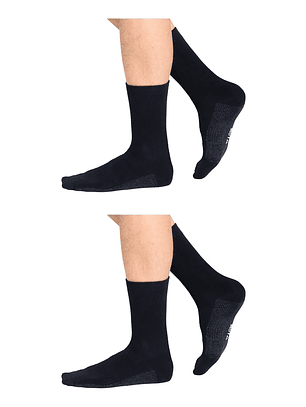 CALCETÍN MEDIO BAMBÚ COBRE PAC 2 AZUL