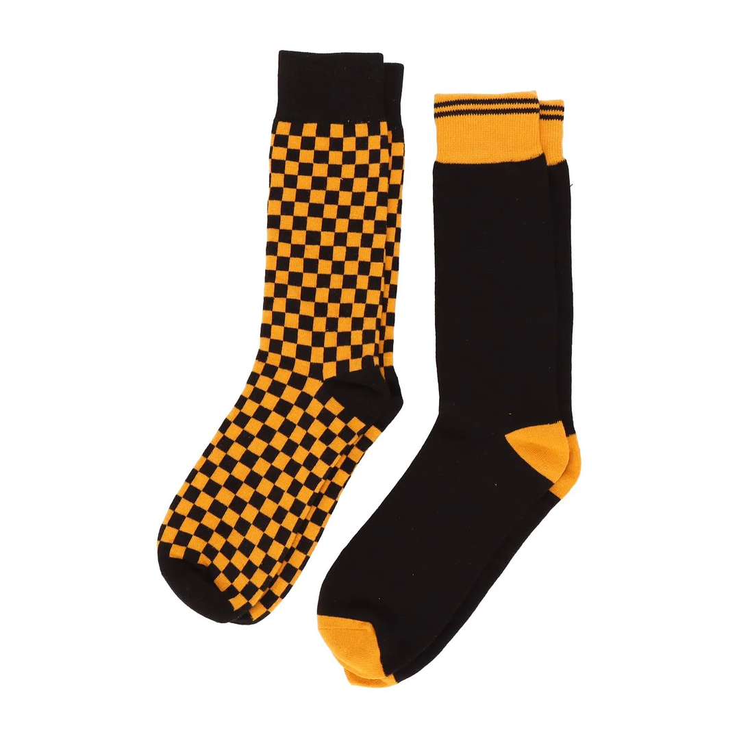 CALCETÍN MEDIO ALGODÓN PACK 2 NEGRO 1