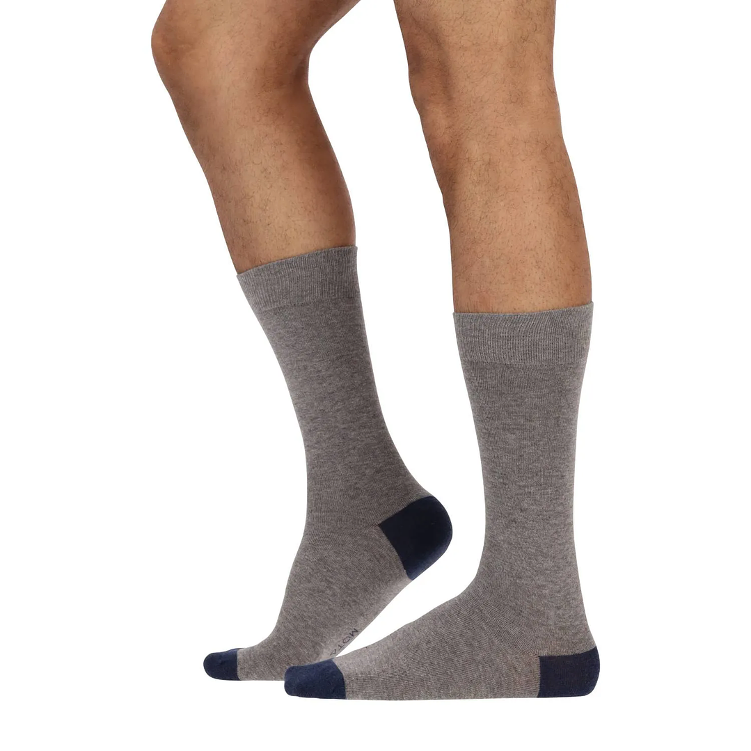 CALCETÍN ALGODÓN PACK 4 AZUL MELANGE 3