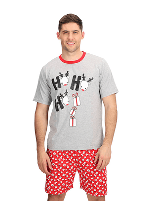 Pijama Corto Algodón Navidad
