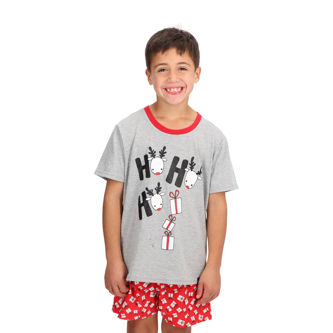 Pijama Corto Algodón Infantil Navidad 1