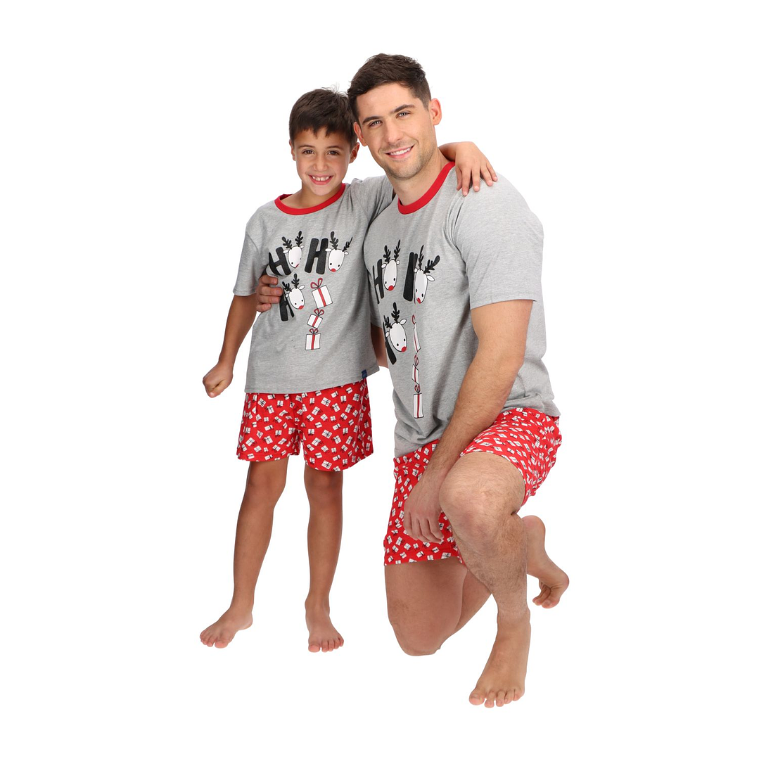 Pijama Corto Algodón Infantil Navidad 4