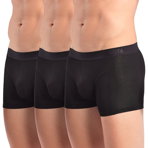 PACK DE 3 BÓXERS MEDIO BAMBÚ NEGRO