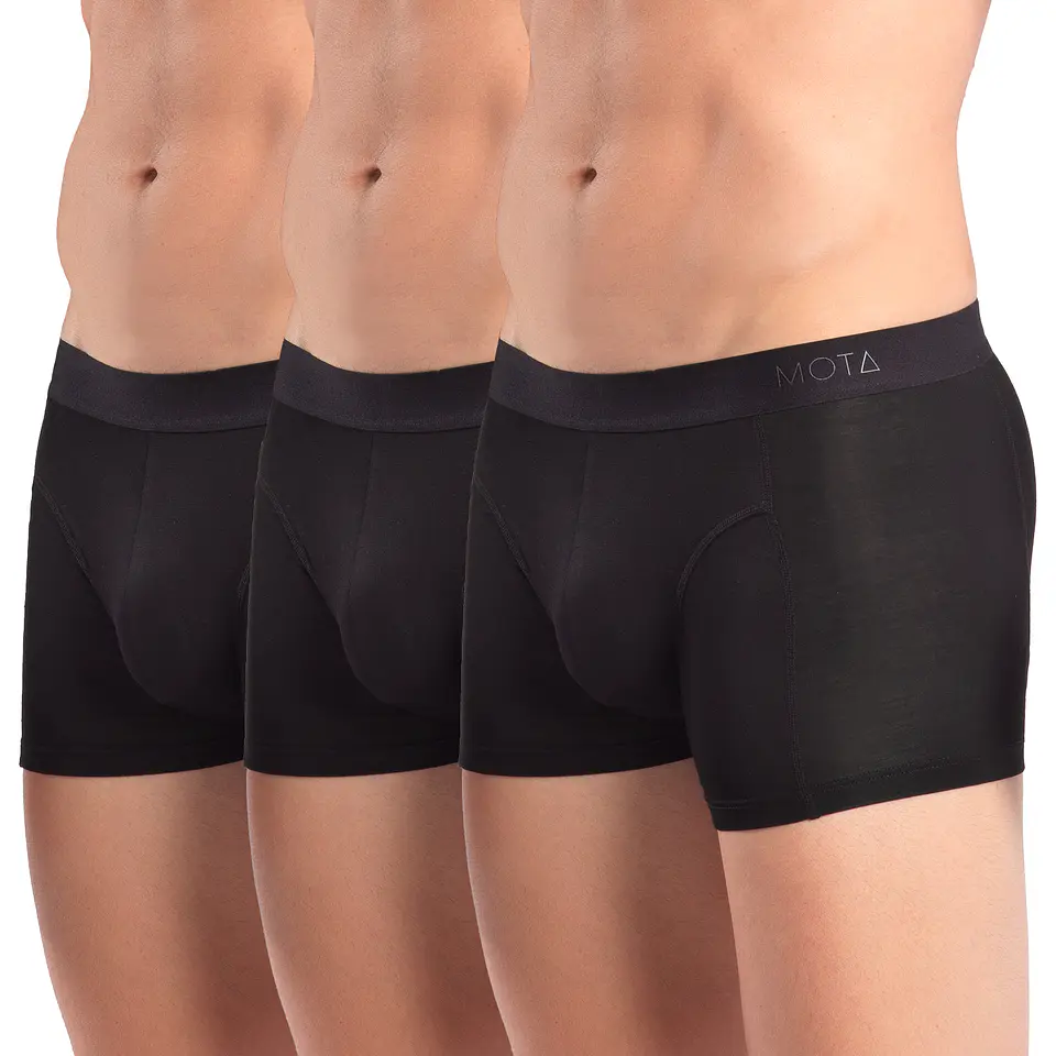 PACK DE 3 BÓXERS MEDIO BAMBÚ NEGRO 1