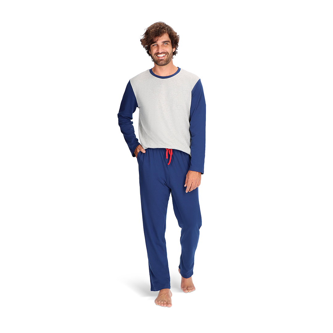 Pijama Largo Azul 1