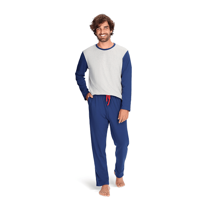 Pijama Largo Azul 1