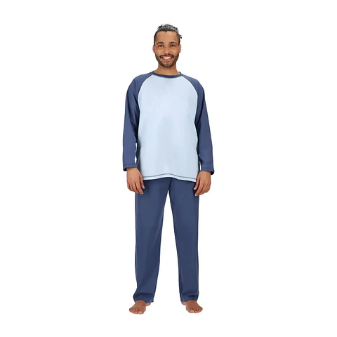 Pijama Largo Azul Indigo