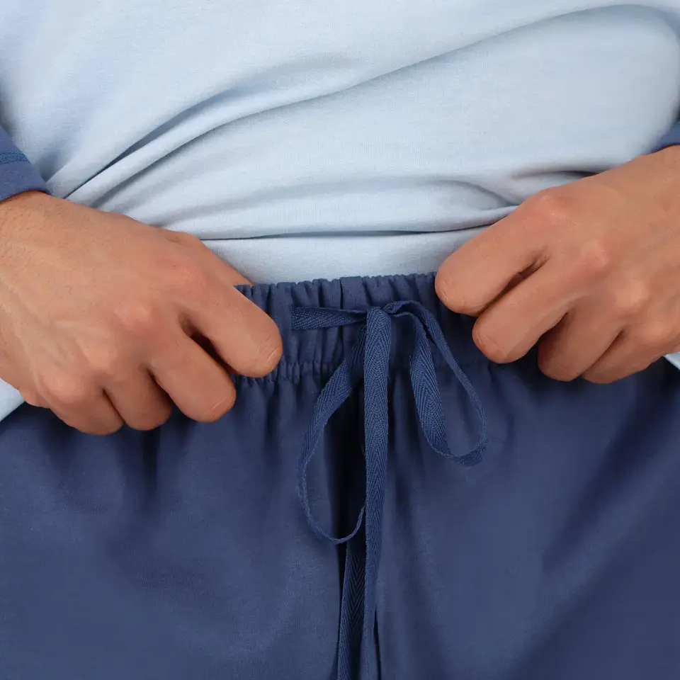PIJAMA CORTO ALGODÓN AZUL  2