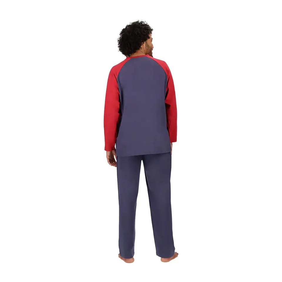 PIJAMA CORTO ALGODÓN ROJO 3
