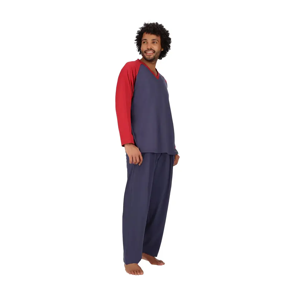 PIJAMA CORTO ALGODÓN ROJO 4