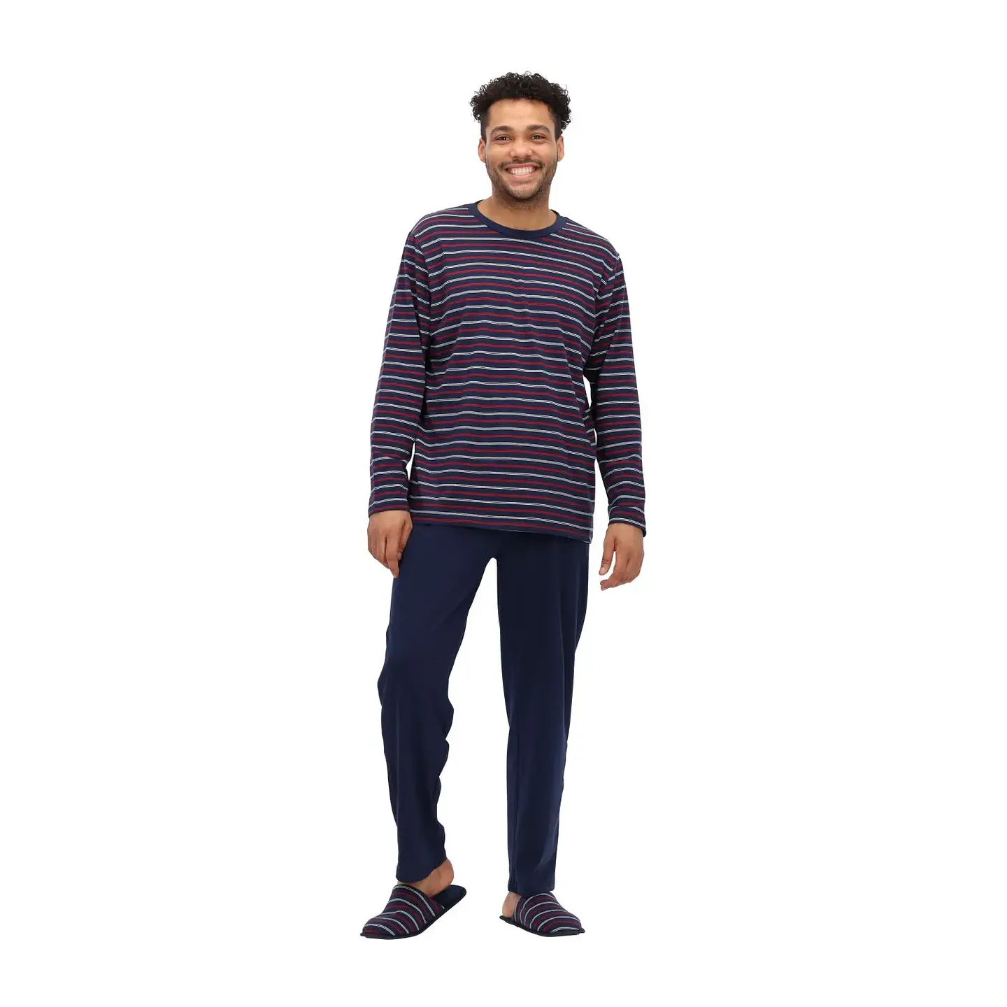 PIJAMA LARGO RAYAS 1