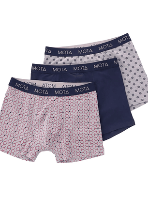 Bóxer Medio Algodón Pack 3