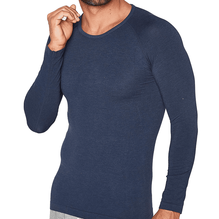 Polo Manga larga Azul 2