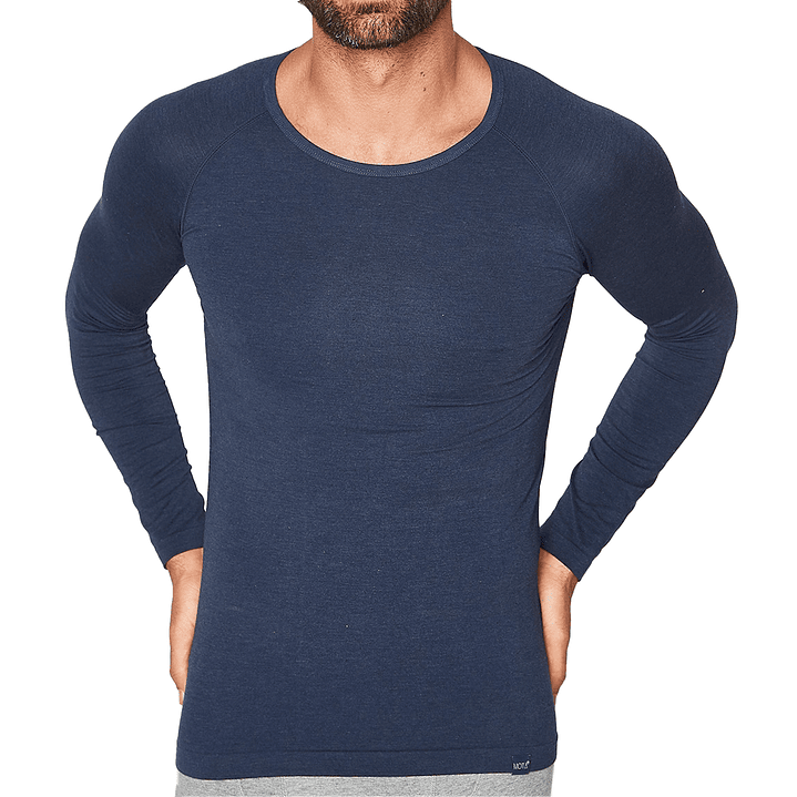 Polo Manga larga Azul 1