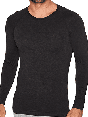 Polo Manga larga Negro