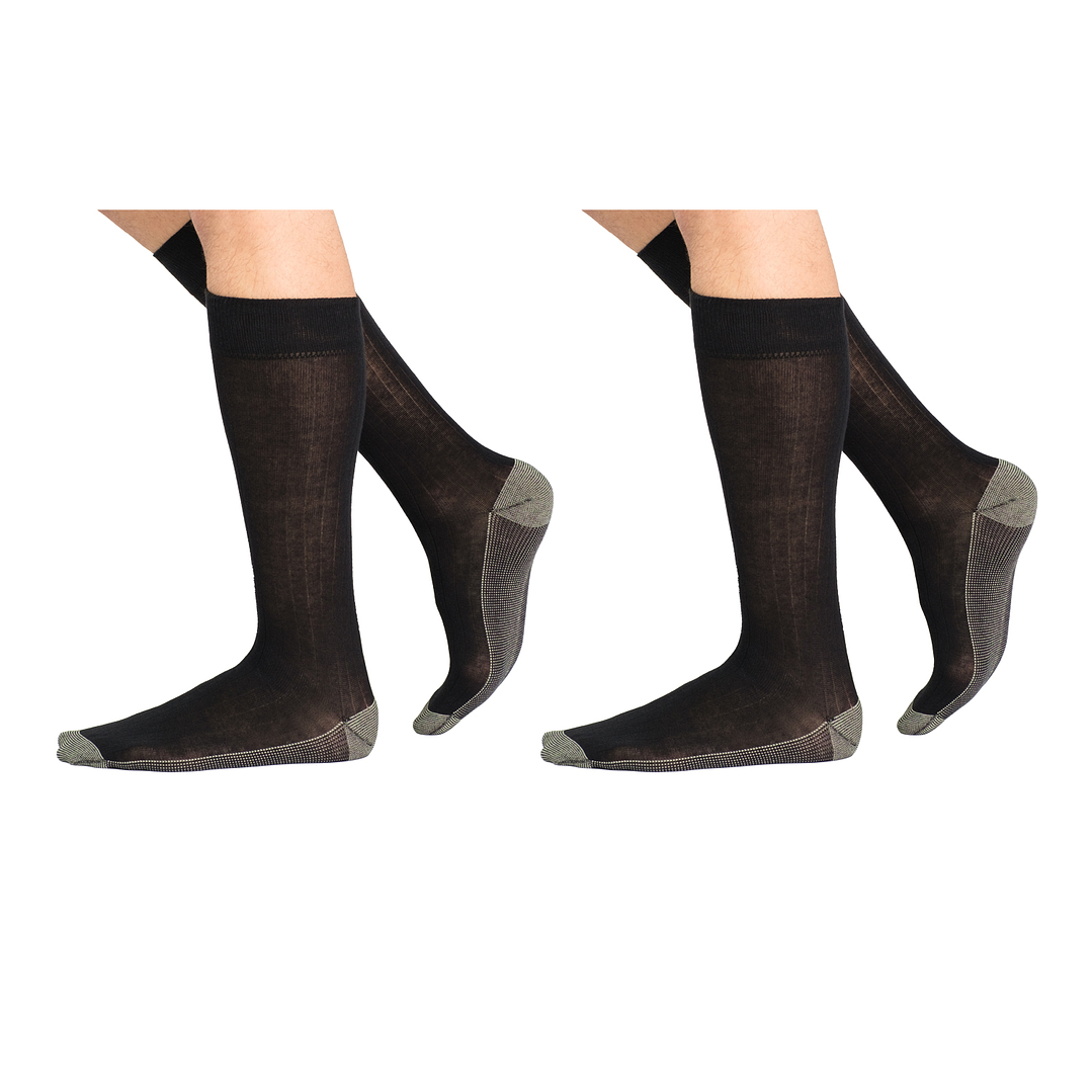 CALCETÍN PACK 2 ALGODÓN NEGRO 1