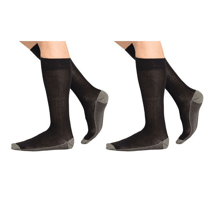 CALCETÍN PACK 2 ALGODÓN NEGRO 1