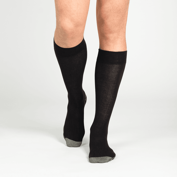 CALCETÍN PACK 2 ALGODÓN NEGRO 2