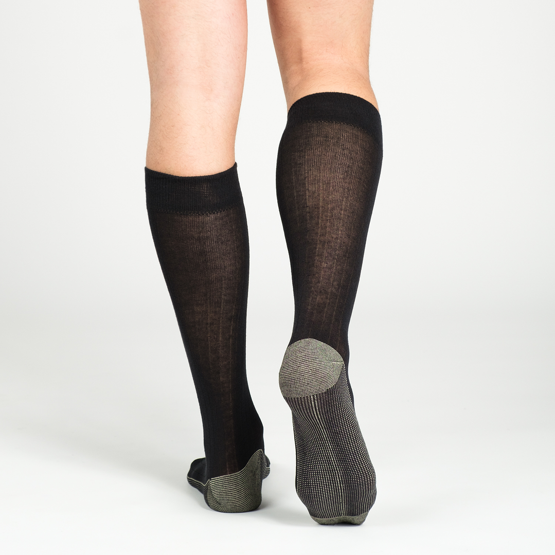 CALCETÍN PACK 2 ALGODÓN NEGRO 4