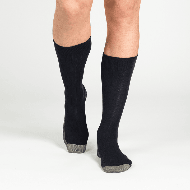 CALCETÍN PACK 2 ALGODÓN AZUL 2