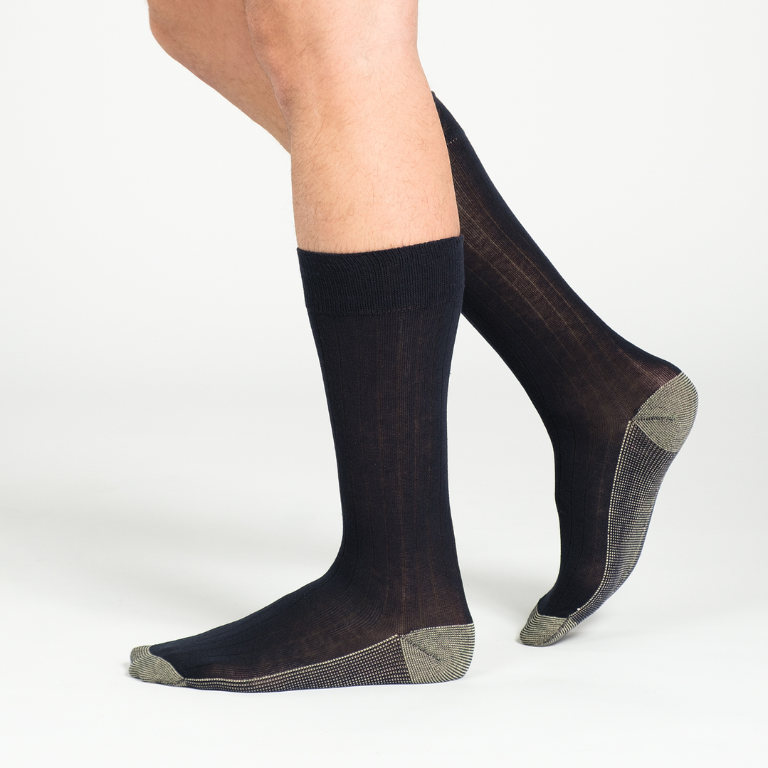 CALCETÍN PACK 2 ALGODÓN AZUL 3