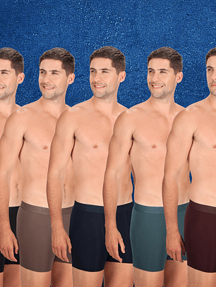 Bóxer Medio Bambú Pack 5