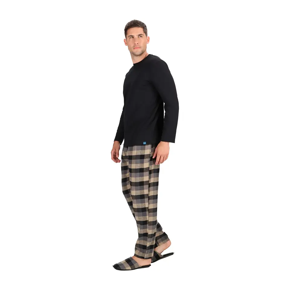 PIJAMA LARGO CUADROS 1