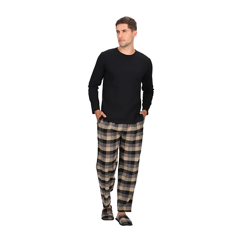Pijama Largo Algodón con Pantuflas