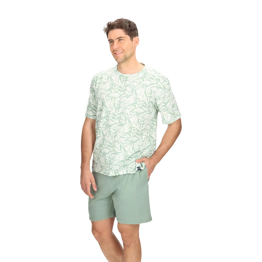 Pijama Corto Algodón Verde Claro 2