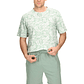 Pijama Corto Algodón Verde Claro - Miniatura 4