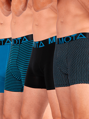 BOXER MEDIO VISCOSA PACK 4 