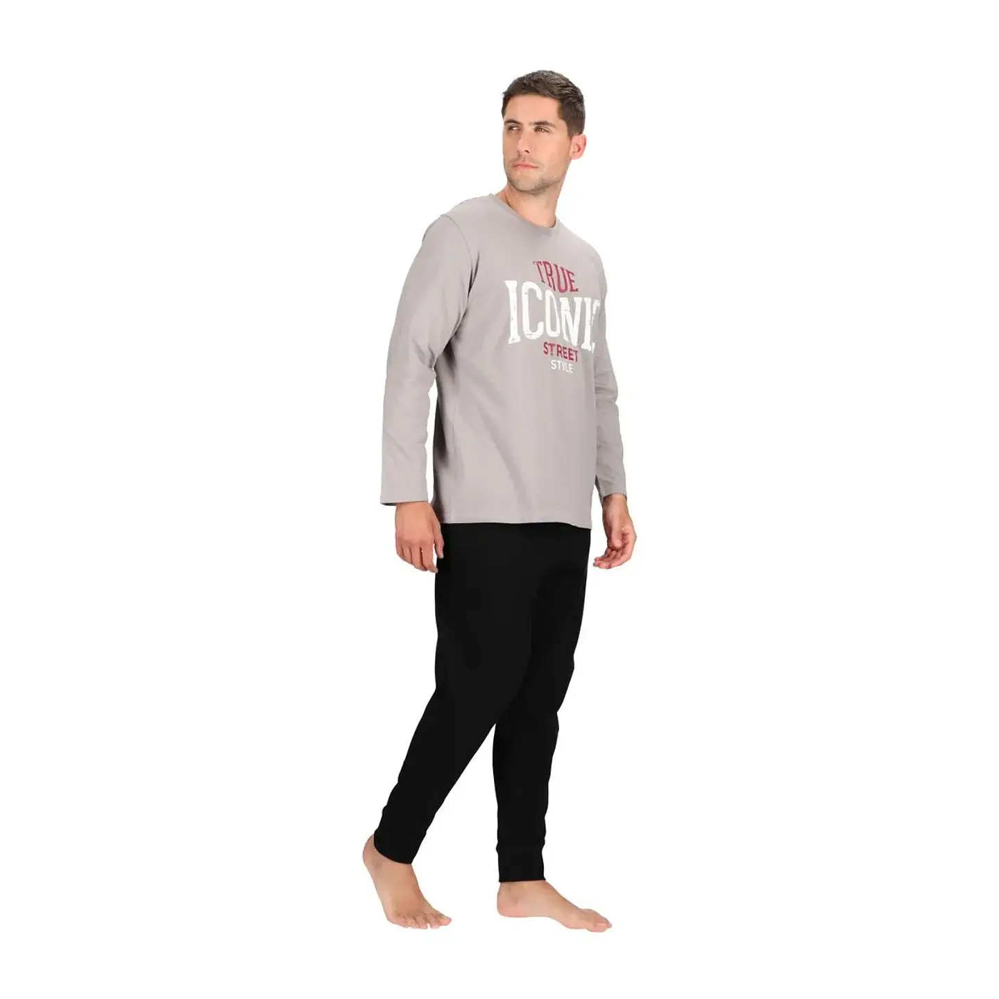PIJAMA ALGODÓN GRIS 2