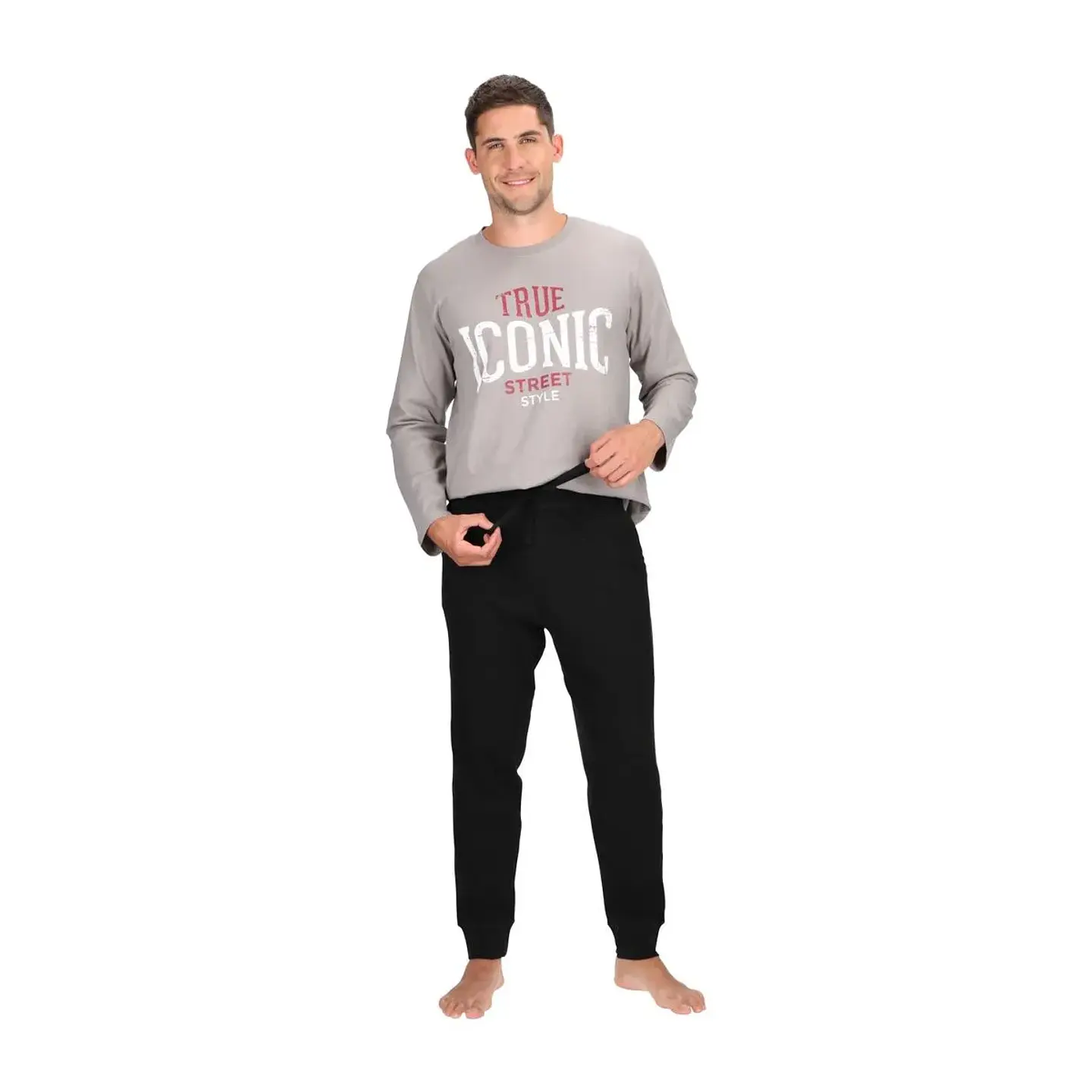 PIJAMA ALGODÓN GRIS 4