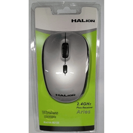 MOUSE ARIES HA-M2125 HALION WIRELESS PLATA