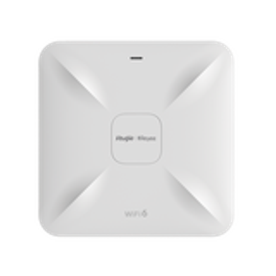 Punto de acceso Wi-Fi 6 de techo para interior 360°, doble banda, 2.97 Gbps, hasta 512 usuarios, 1 puerto GE + 1 puerto de 2.5GE, portal cautivo standalone, soporta Reyee Mesh 1