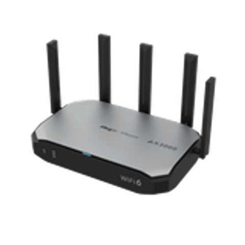 Router inalambrico Wi-Fi 6 empresarial todo en uno, 2976 Mbps, hasta 180 usuarios, 5 puertos GE, 5 antenas externas (de 5 dBi), Incorpora Reyee Mesh