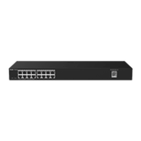 Switch Inteligente de Acero Montable en Rack de 16 Puertos Gigabit, Gestionable en la Nube, sin PoE
