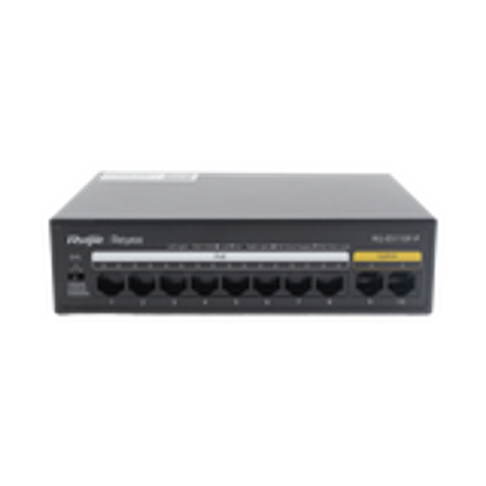 Switch PoE+ con 10 Puertos 10/100 Mbps / 110 W / Carcasa de Acero / No Administrable 1