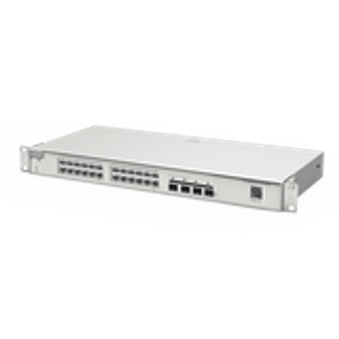 Switch de Capa 3 No-PoE de 28 Puertos Gigabit, 24 Puertos 10/100/1000Base-T y 4 Puertos SFP Uplink