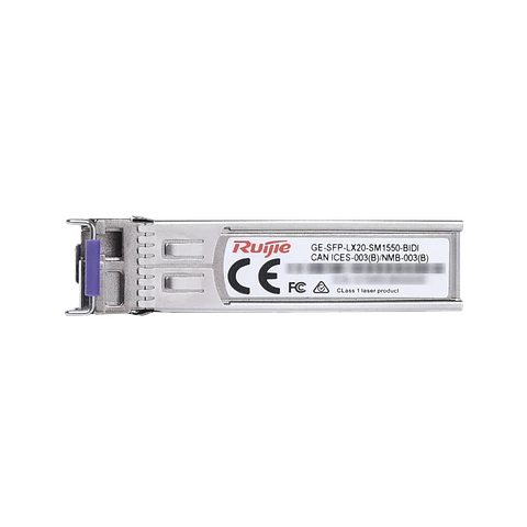 Modulo transceptor GE-SFP-LX20-SM1550-BIDI 1000BASE-LX SFP 1550nm-TX/1310nm-RX 20-km DDM Simplex LC SMF