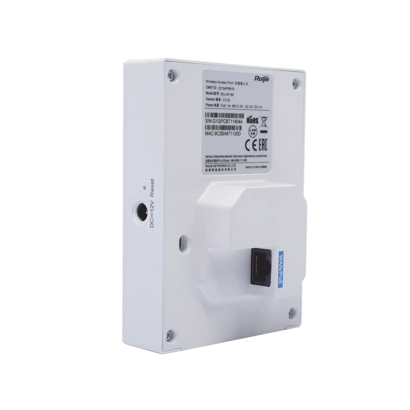 RG-AP180 // Punto de Acceso Inalambrico para Interior de Pared 2