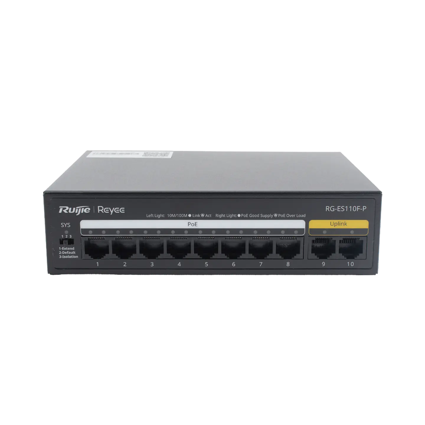 RG-ES110F-P // Switch no gestionado de 10 Puertos 1