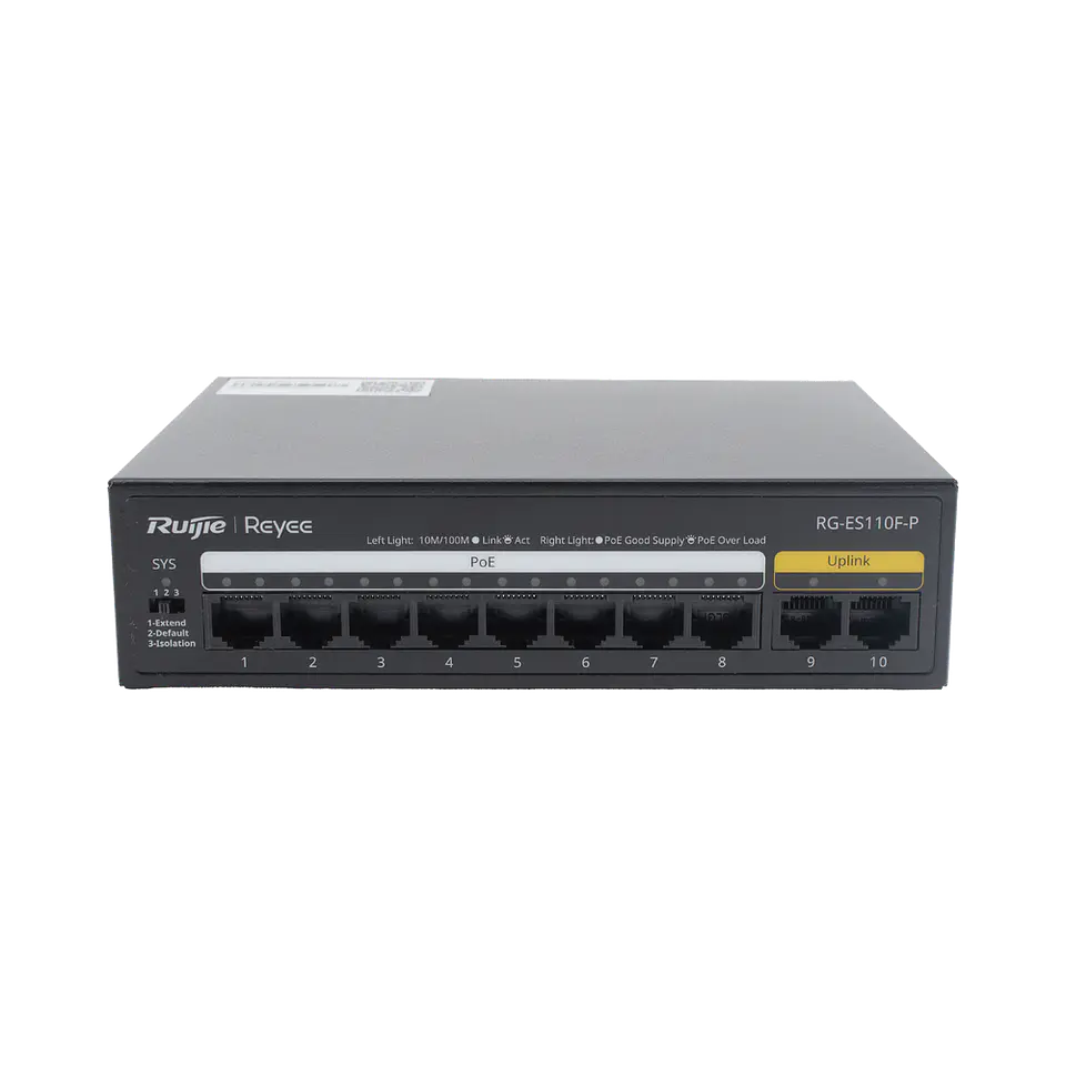 RG-ES110F-P // Switch no gestionado de 10 Puertos 1
